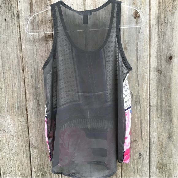 Gap Vintage Sheer Floral & Geometric Pattern Sleeveless Blouse Top Small - Picture 6 of 6